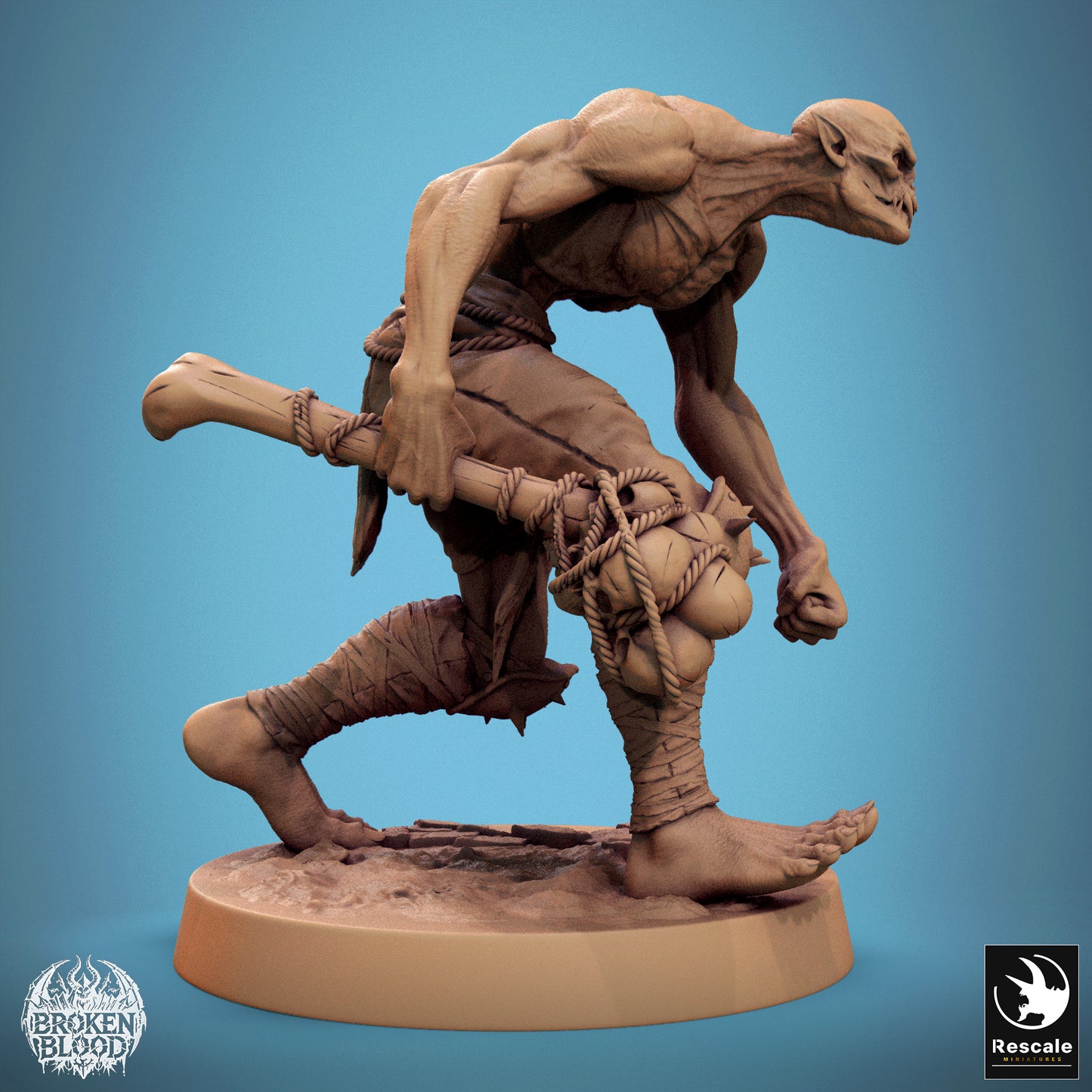 Ghoul Savage 1 -  Resin Miniature - Tabletop  miniature - Fantasy Miniature - 32mm - D&D -  Sci-fi Miniature - Papsikel