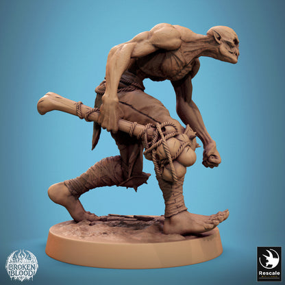 Ghoul Savage 1 -  Resin Miniature - Tabletop  miniature - Fantasy Miniature - 32mm - D&D -  Sci-fi Miniature - Papsikel