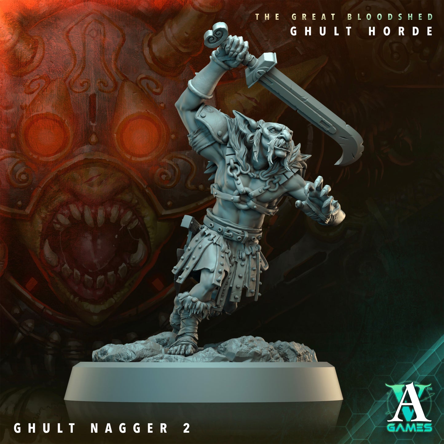 Ghult Nagger - 3D Printed Miniature - Fantasy Miniature -Tabletop  Miniature - Tabletop Miniature - D&D