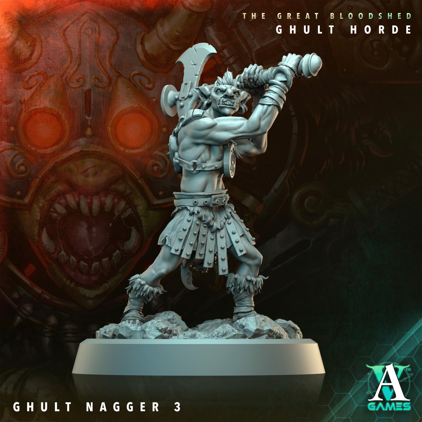 Ghult Nagger - 3D Printed Miniature - Fantasy Miniature -Tabletop  Miniature - Tabletop Miniature - D&D