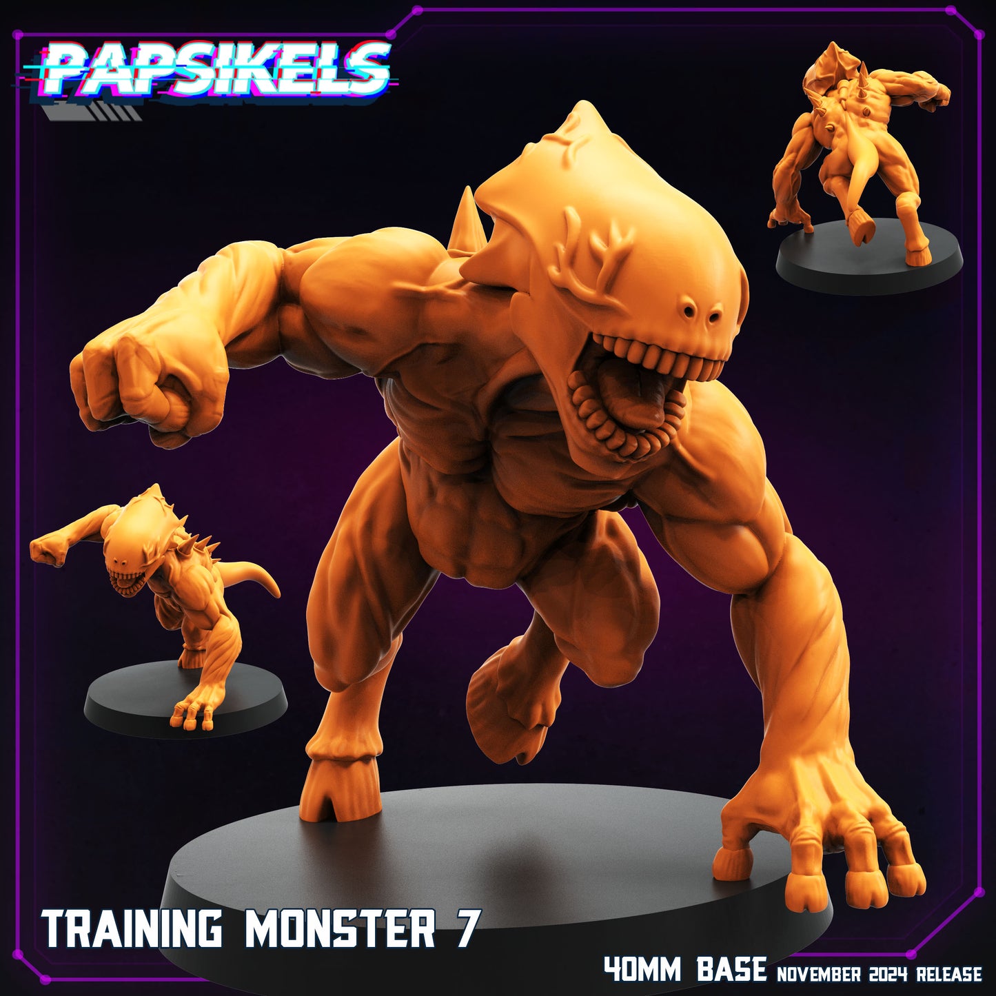 Training Monsters  -  Resin Miniature - Tabletop  miniature - Fantasy Miniature - 32mm - D&D -  Sci-fi Miniature - Papsikel