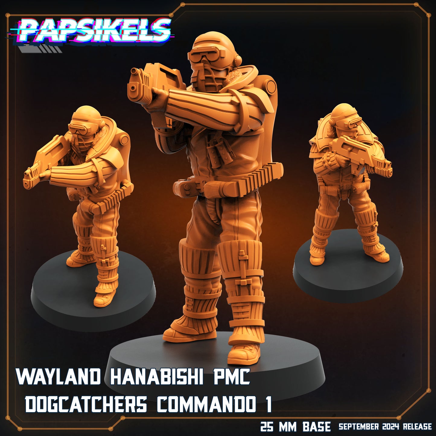 Wayland Hanabishi Command -  Resin Miniature - Tabletop  miniature - Fantasy Miniature - 32mm - D&D -  Sci-fi Miniature - Papsikel