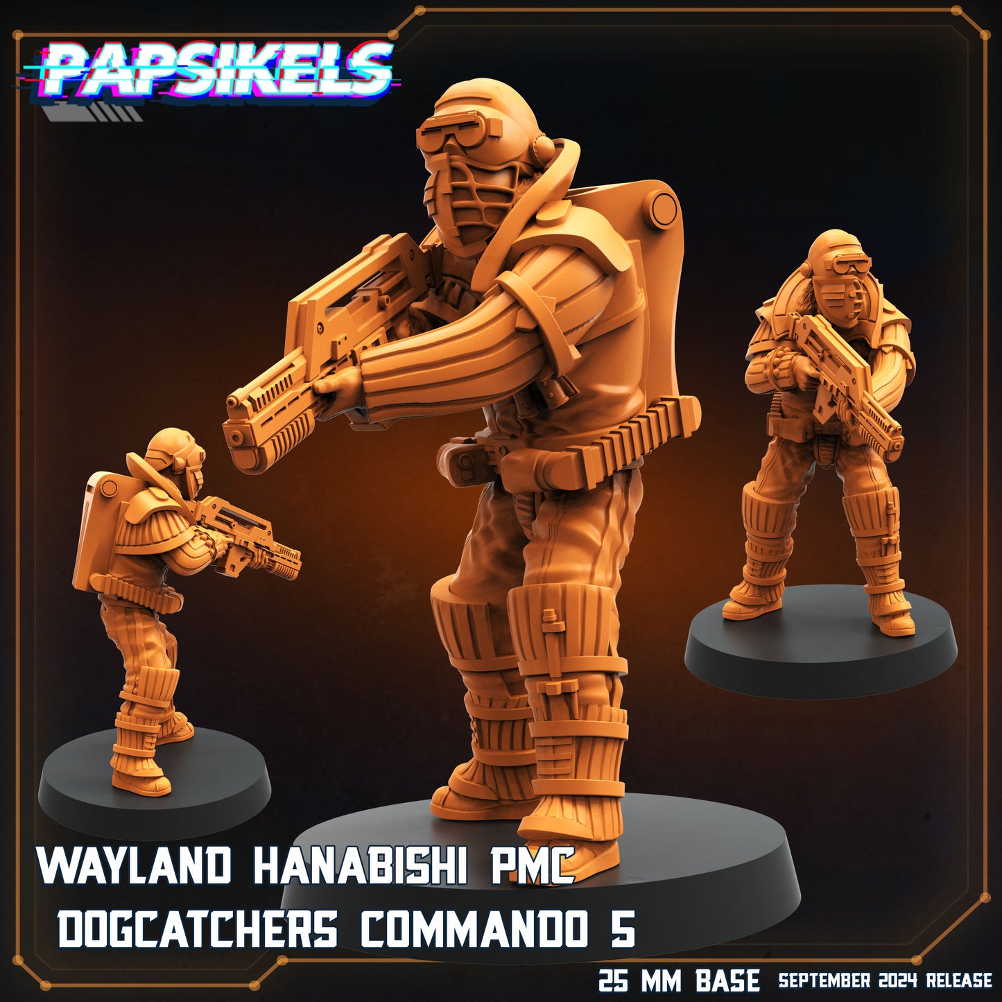 Wayland Hanabishi Command -  Resin Miniature - Tabletop  miniature - Fantasy Miniature - 32mm - D&D -  Sci-fi Miniature - Papsikel