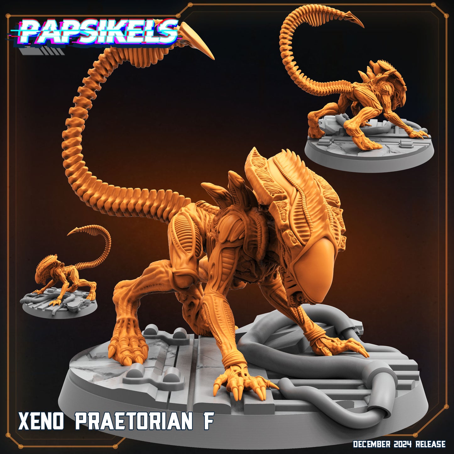 Xeno Pretorians -  Resin Miniature - Tabletop  miniature - Fantasy Miniature - 32mm - D&D -  Sci-fi Miniature- Papsikel