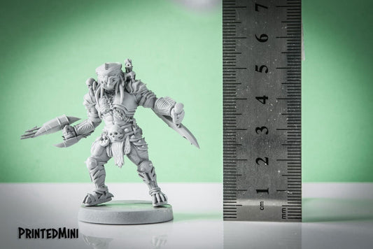 Apex Skull Hunter Scarface -3D Printed Miniature - Fantasy Miniature - D&D - Papsikel