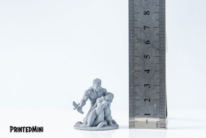 Garth & Cleto - 3D Printed Miniature - Fantasy Miniature - Tabletop Miniature - RN Estudio