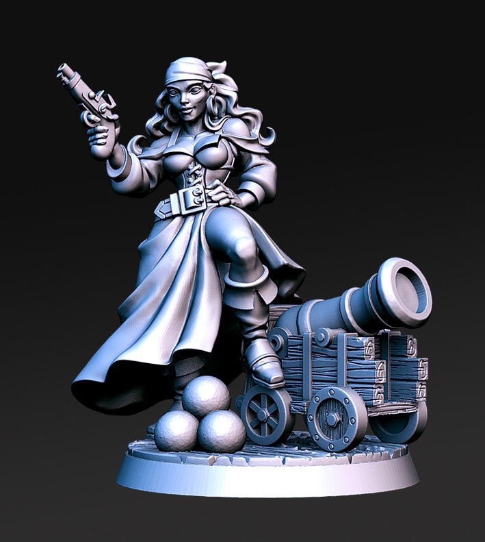 Shelly - 3D Printed Miniature - Fantasy Miniature - Tabletop Miniature - D&D - RN Estudio