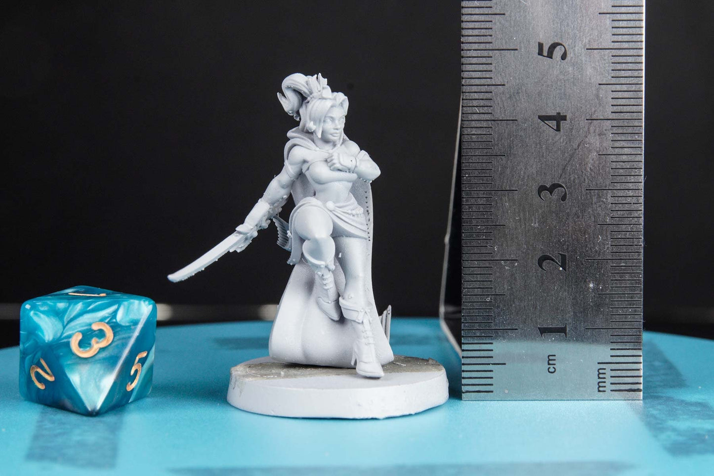 Prissa - 3D Printed Miniature - Fantasy Miniature - Tabletop Miniature - D&D - RN Estudio