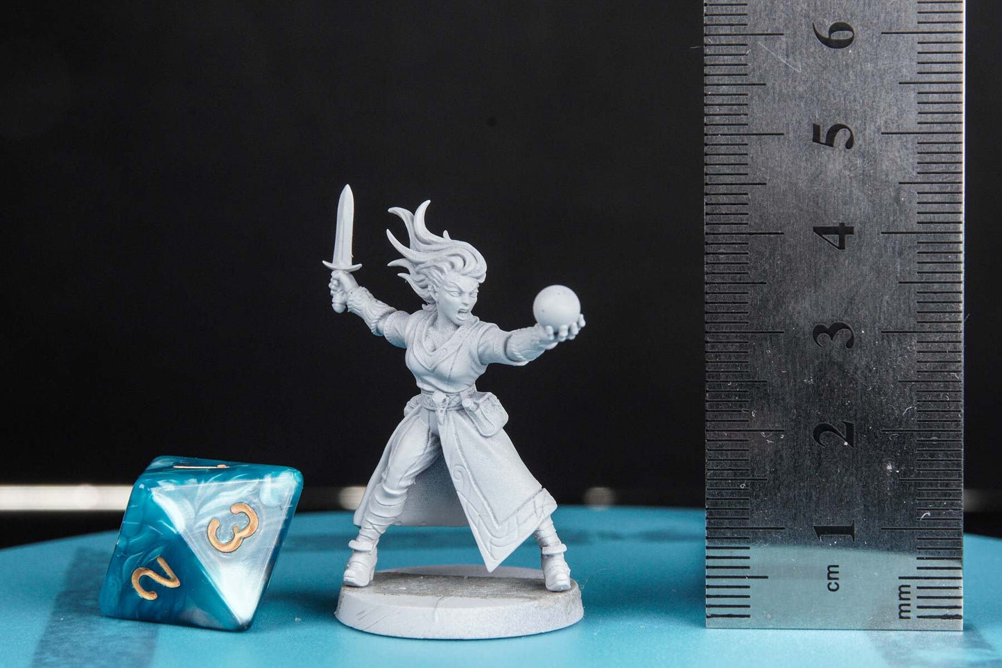 Apprentice arcanist 3 3D Printed Miniature - Fantasy Miniature - Tabletop Miniature - D&D - Artisan Guild