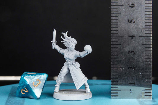 Apprentice arcanist 3 3D Printed Miniature - Fantasy Miniature - Tabletop Miniature - D&D - Artisan Guild