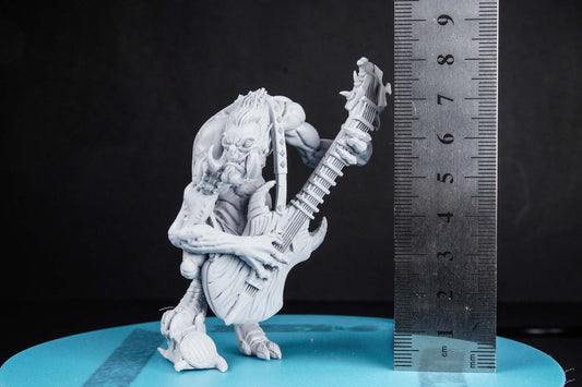 Gunlutt the Troll Guitarist - 3D Printed Miniature - Fantasy Miniature - Tabletop Miniature - D&D - Artisan Guild