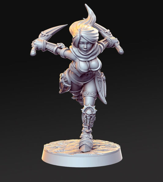 Mikasa - 3D Printed Miniature - Fantasy Miniature - Tabletop Miniature - D&D - RN Estudio