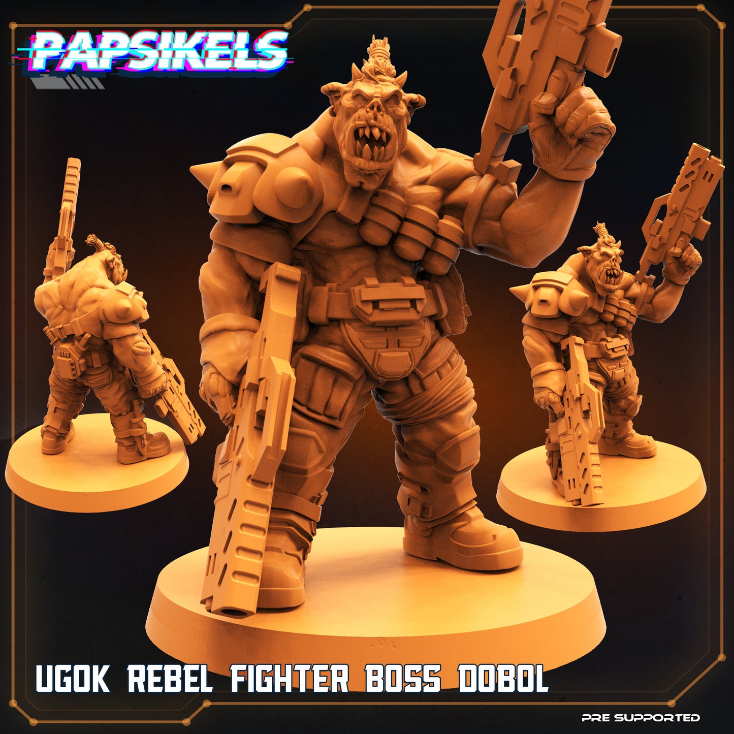 Ugok Rebel Boss Dobol - 3D Printed Miniature - Sci-Fi Miniature - D&D - Papsikel