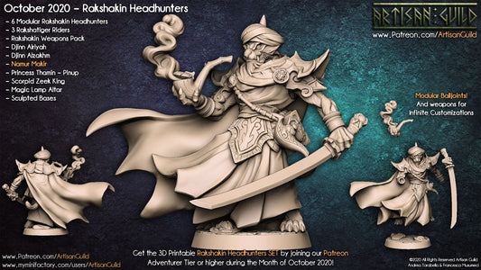 Namur Makir by Artisan Guild - 3D Printed Miniature - D&D - Artisan Guild