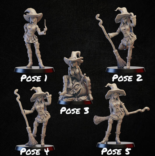 Witches - 3D Printed Miniature - Miniature - Tabletop Miniature - 54mm