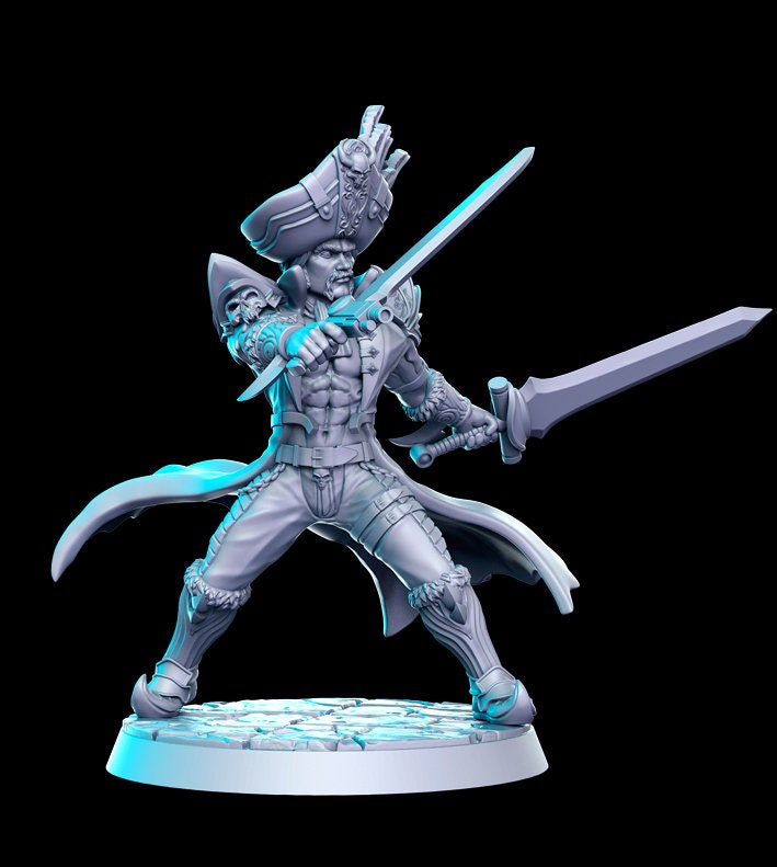 Cervantes - 3D Printed Miniature - Fantasy Miniature -Tabletop  Miniature - Tabletop Miniature - D&D - RN Estudio