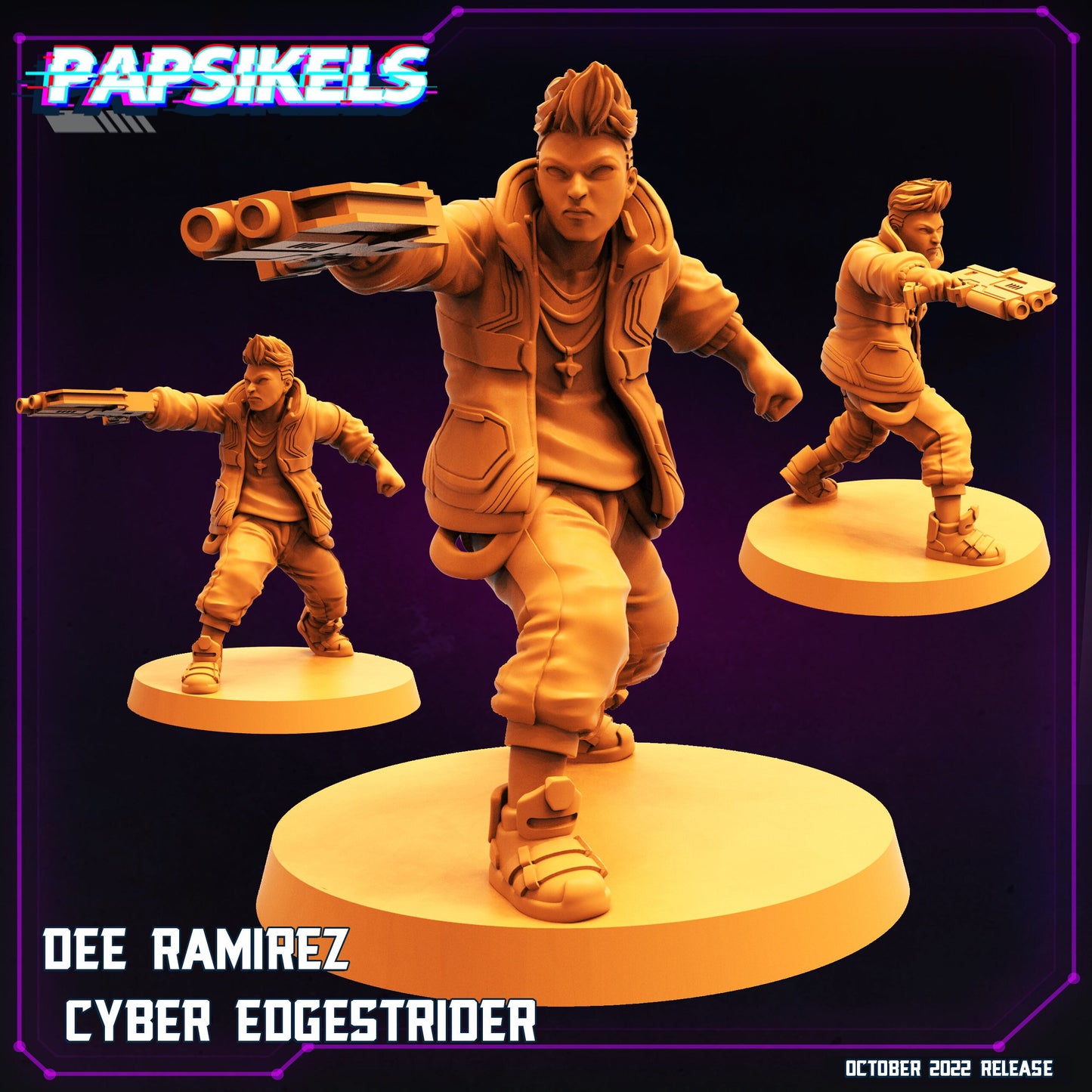 Cyber Dee Ramirez -  Resin Miniature  - Sci-fi  Miniature - Fantasy Miniature -Tabletop  Miniature  - D&D -  3d printed - Papsikel- Papsikel