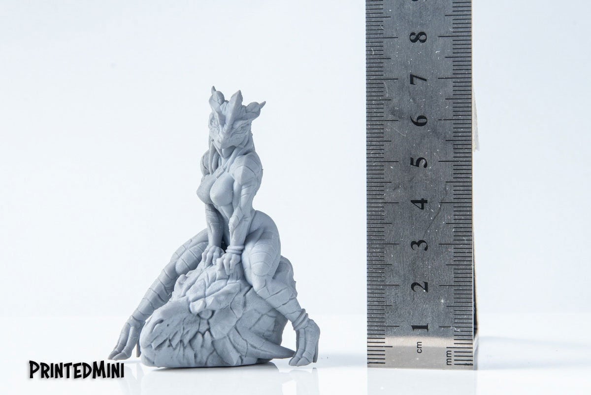 Draconian Maid Aline Artisan Guild - 3D printed Miniature - Fantasy Miniature - D&D - Artisan Guild