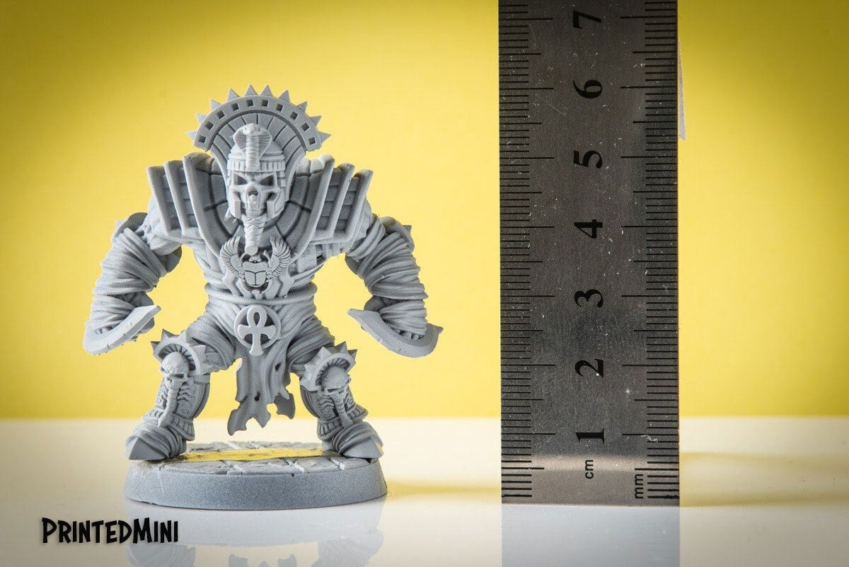 Mummy Pharao A - 3D Printed Miniature - Sci- Miniature - Tabletop Miniature D&D - RN Estudio