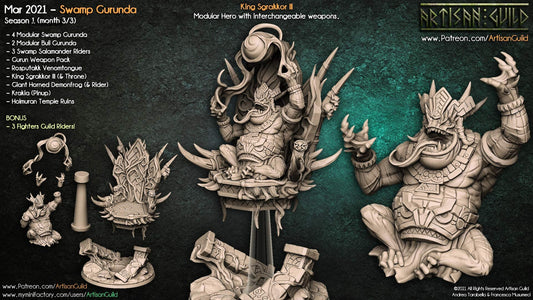 Sgrakkor - Tabletop miniature - Fantasy - 32mm - D&D Resin Miniature - Artisan Guild DnD