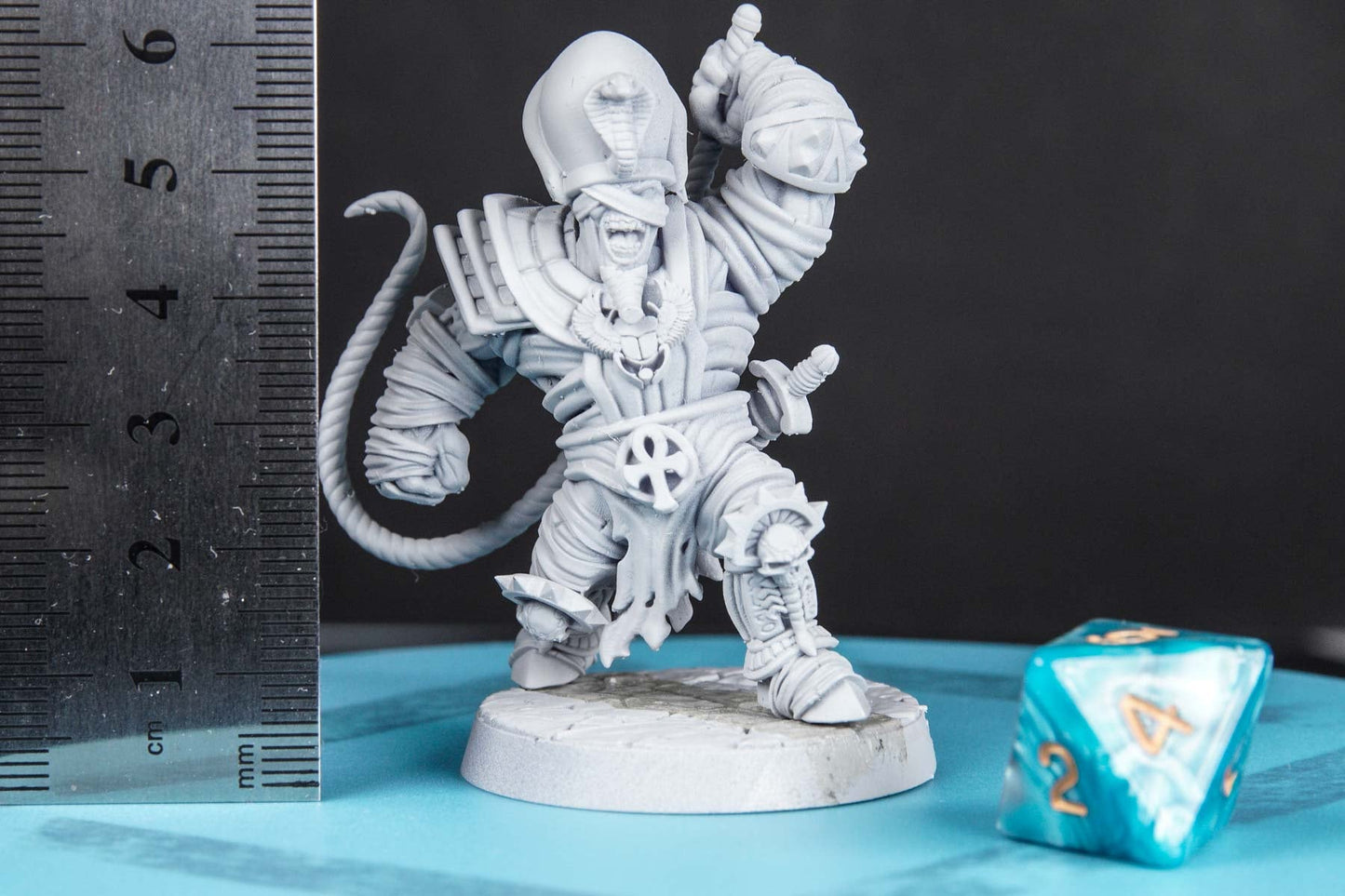 Mummy Pharao B - 3D Printed Miniature - Fantasy Miniature - Tabletop Miniature - D&D - RN Estudio