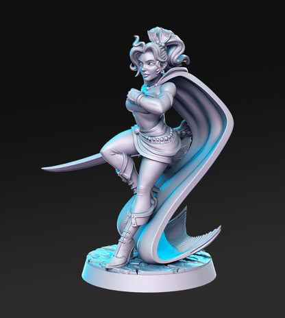 Prissa - 3D Printed Miniature - Fantasy Miniature - Tabletop Miniature - D&D - RN Estudio