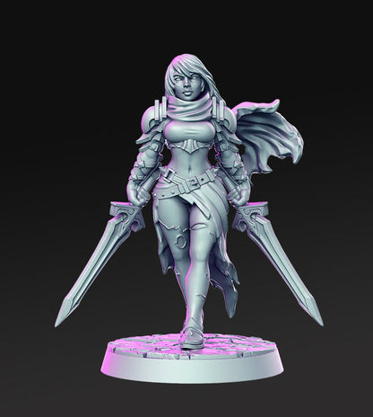 Melisa - 3D Printed Miniature - Fantasy Miniature - Tabletop Miniature - D&D - RN Estudio