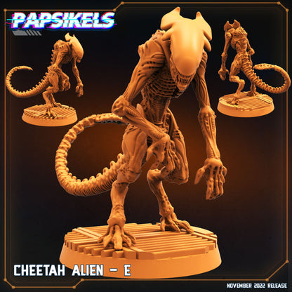 Cheetah Alien -  Resin Miniature Miniature - Sci- Miniature - Papsikel - Tabletop Miniature - D&D  Resin Miniature - Papsikel