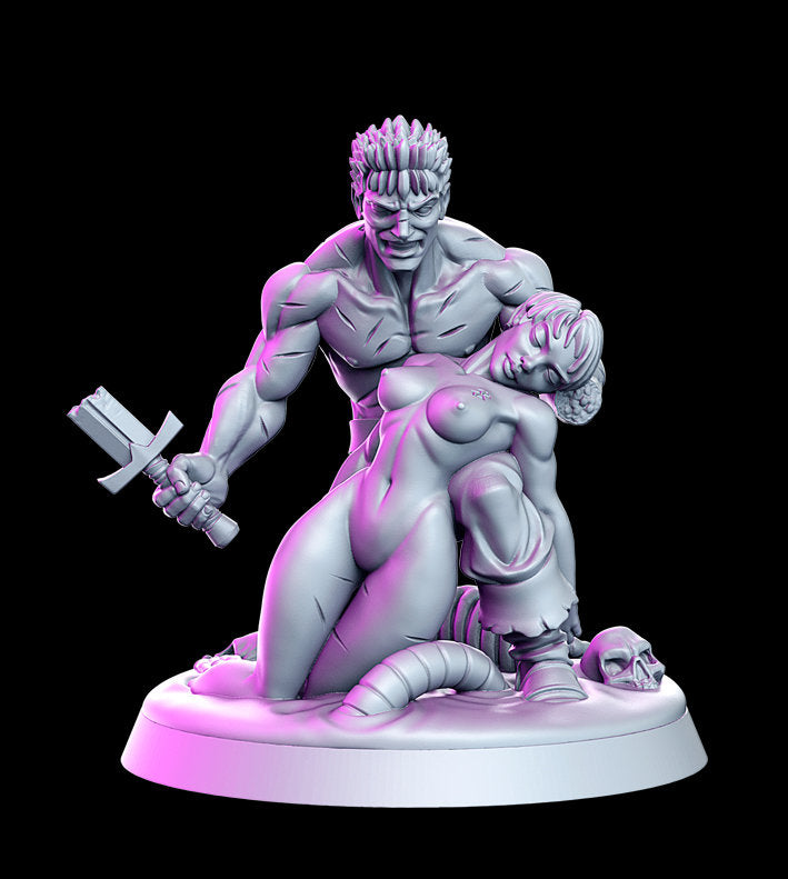 Garth & Cleto - 3D Printed Miniature - Fantasy Miniature - Tabletop Miniature - RN Estudio