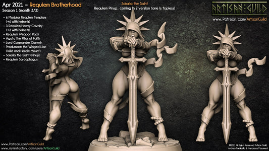 Solaria the Saint - 3D Printed Miniature - Fantasy Miniature -Tabletop  Miniature - Tabletop Miniature - D&D - Artisan Guild