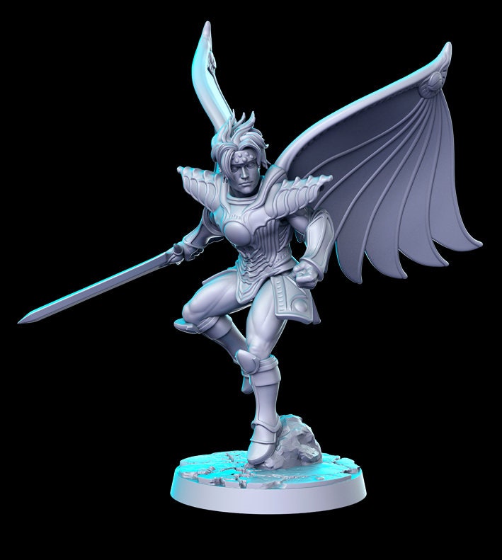 Dart Feld Winged -  Resin Miniature  - Fantasy Miniature -Tabletop  Miniature  - D&D - warhammer - RN Estudio