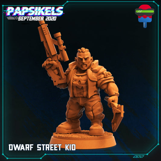 Dwarf Street Kid - Resin Miniature - Sci-fi  Miniature - Fantasy Miniature -Tabletop  Miniature  - D&D - - Papsikel