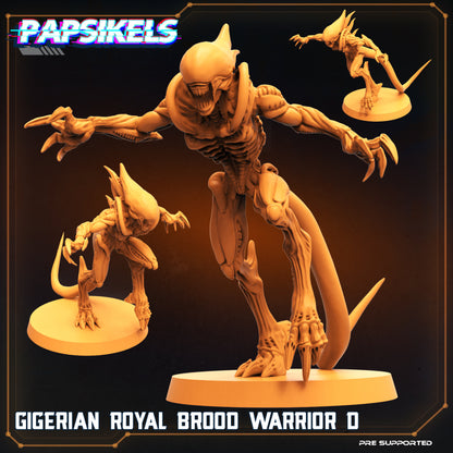 Gigerian Royal -  Resin Miniature - Tabletop  miniature - Fantasy Miniature - 32mm - D&D Sci-fi Miniature - Papsikel