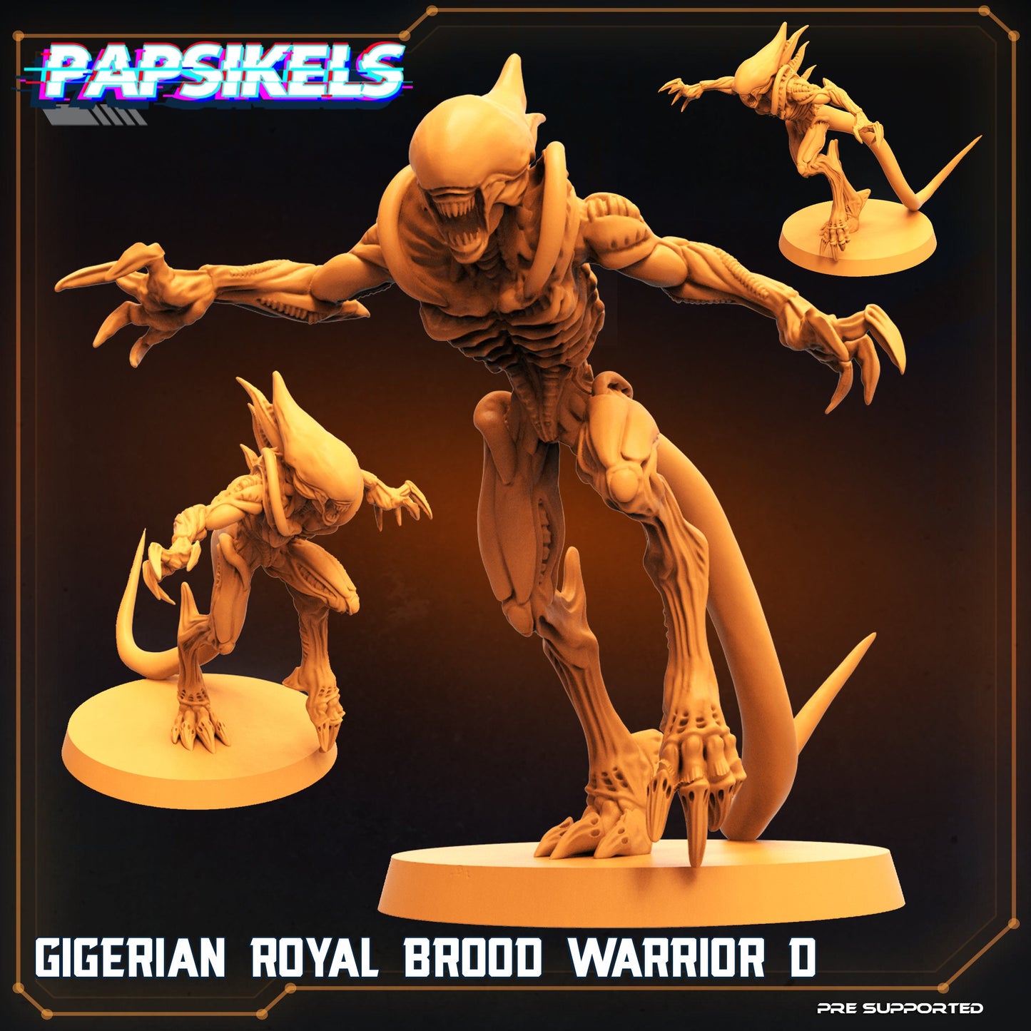 Gigerian Royal - Resin Miniature - Tabletop miniature - Fantasy Miniature - 32mm - D&D Sci-fi Miniature - Papsikel
