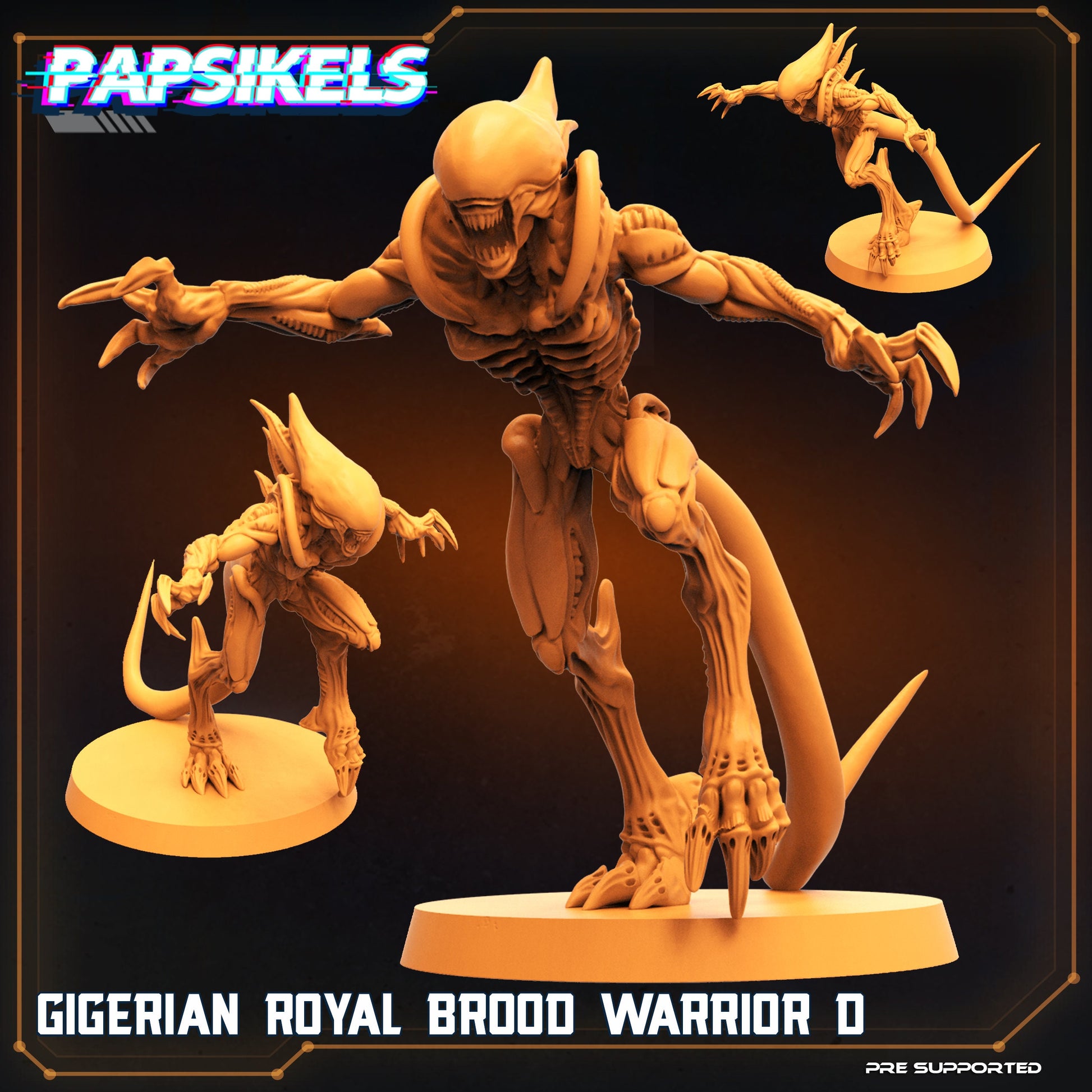Gigerian Royal - Resin Miniature - Tabletop miniature - Fantasy Miniature - 32mm - D&D Sci-fi Miniature - Papsikel