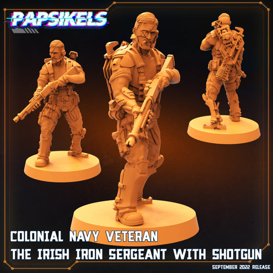 COLONIAL Navy Veteran with shotgun - Resin Miniature - Sci-fi Miniature - Fantasy Miniature -Tabletop Miniature - D&D - - Papsikel