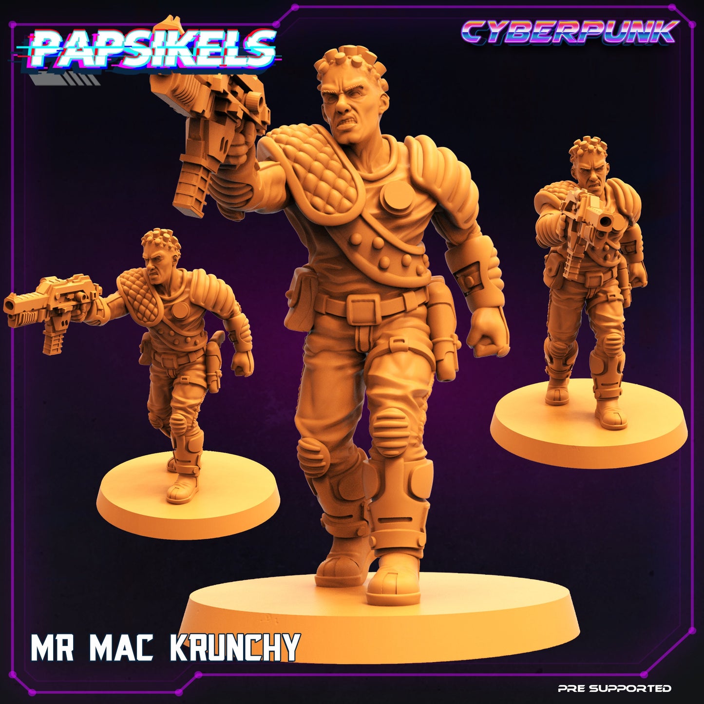 Mr Mac Krunchy -  Resin Miniature - Tabletop  miniature - Fantasy Miniature - 32mm - D&D -  Sci-fi Miniature - Papsikel- Papsikel