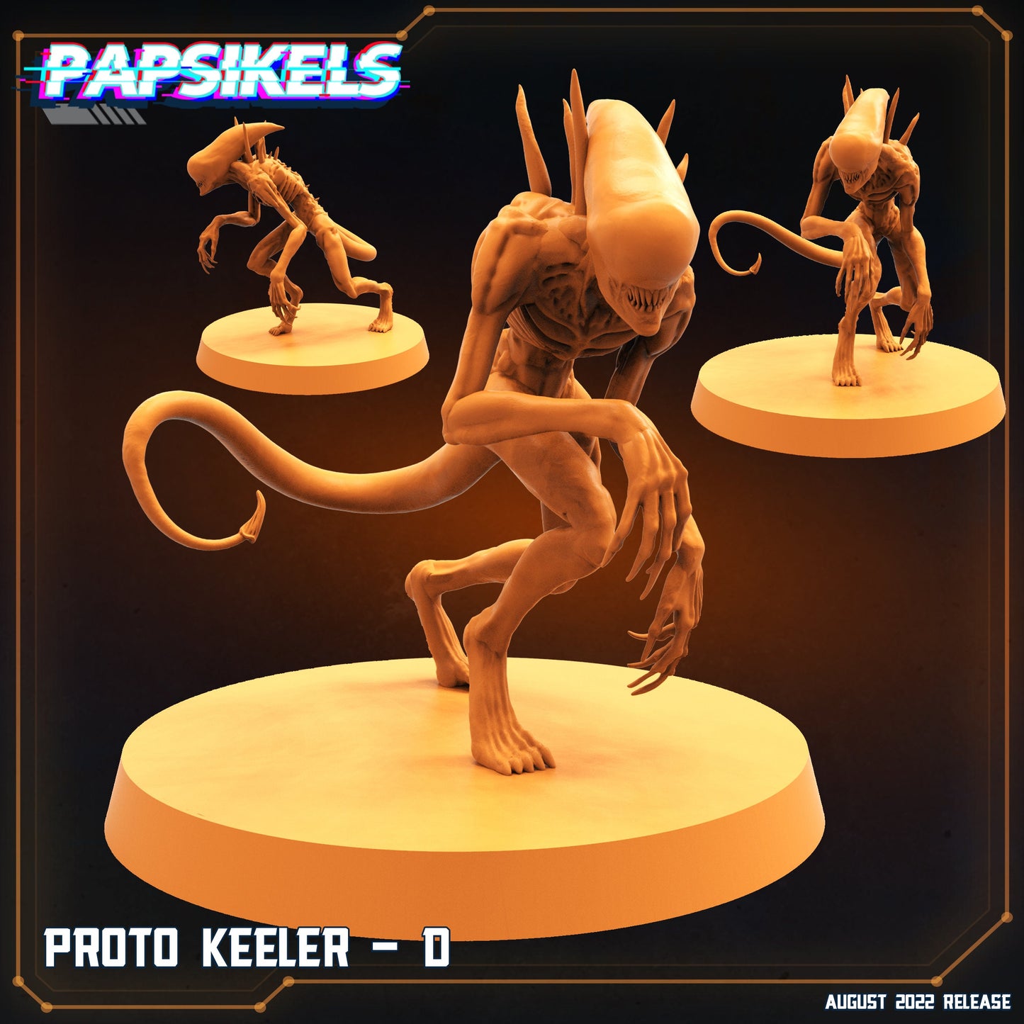 Proto Keelers -  Resin Miniature - Tabletop  miniature - Fantasy Miniature - 32mm - D&D -  Sci-fi Miniature - Papsikel