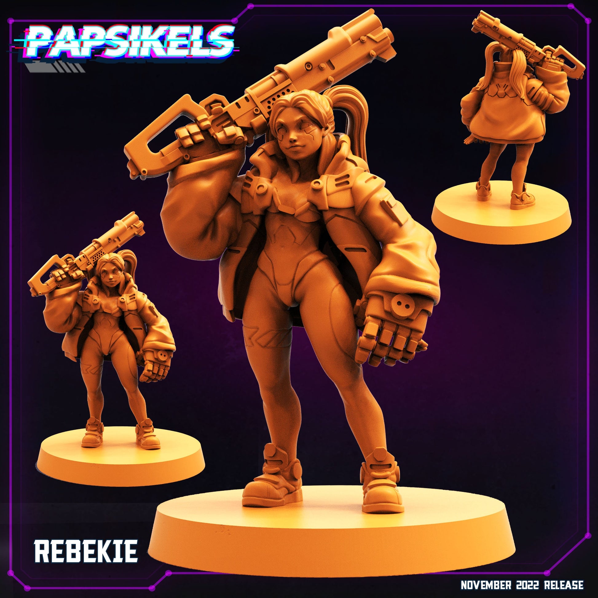 Rebekie - Resin Miniature - Tabletop miniature - Fantasy Miniature - 32mm - D&D - Sci-fi Miniature - Papsikel