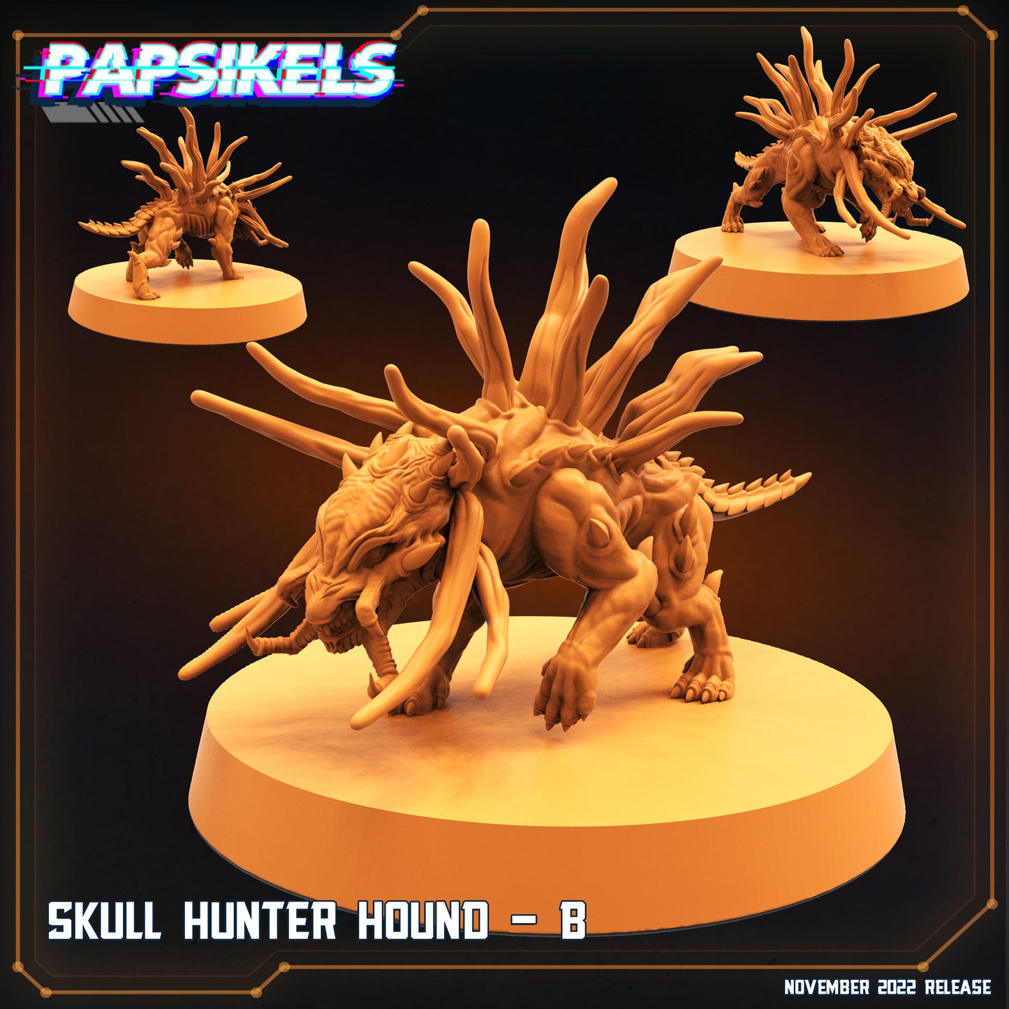 Skull Hunters -  Resin Miniature - Tabletop  miniature - Fantasy Miniature - 32mm - D&D -  Sci-fi Miniature- Papsikel