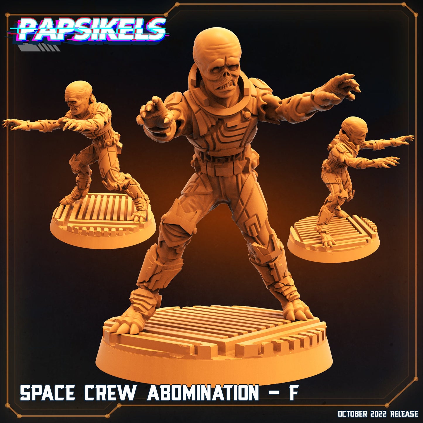 Space Crew Abomination - Resin Miniature - Tabletop miniature - Fantasy Miniature - 32mm - D&D - Sci-fi Miniature - Papsikel