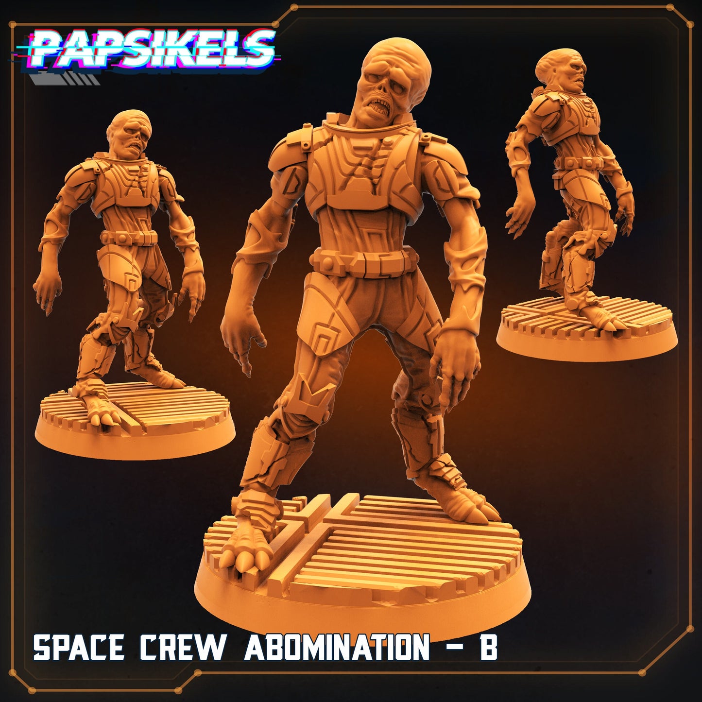 Space Crew Abomination  -  Resin Miniature - Tabletop  miniature - Fantasy Miniature - 32mm - D&D -  Sci-fi Miniature - Papsikel