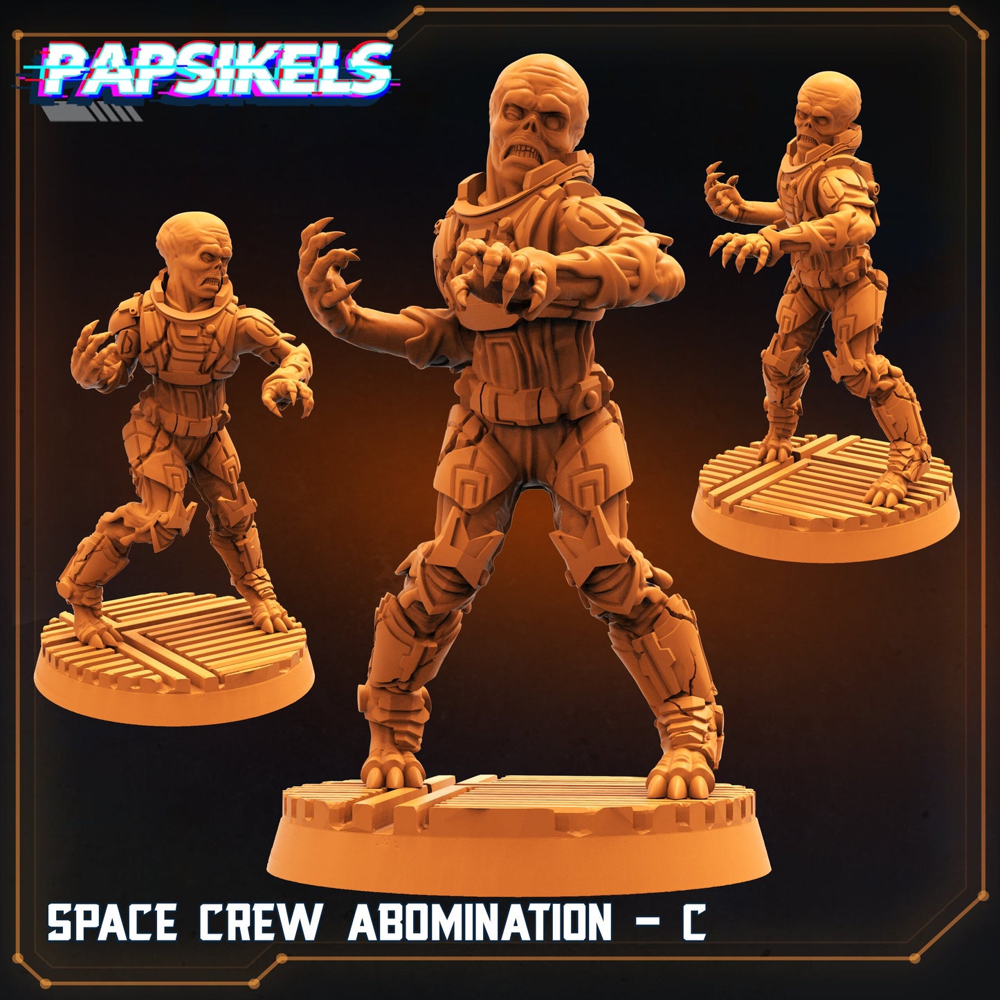 Space Crew Abomination - Resin Miniature - Tabletop miniature - Fantasy Miniature - 32mm - D&D - Sci-fi Miniature - Papsikel
