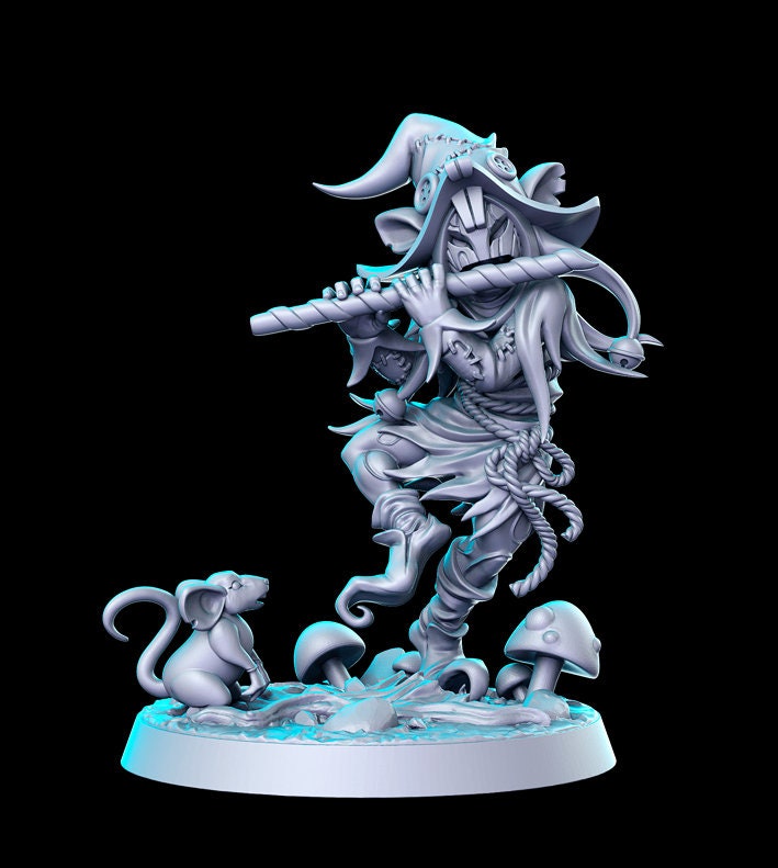 Flute Charmer - 3D Printed Miniature - Fantasy Miniature -Tabletop  Miniature - resin miniature - D&D - RN Estudio