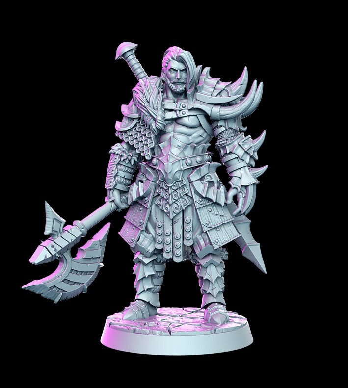 Kron - 3D Printed Miniature - Fantasy Miniature -Tabletop  Miniature - resin miniature - D&D - RN Estudio