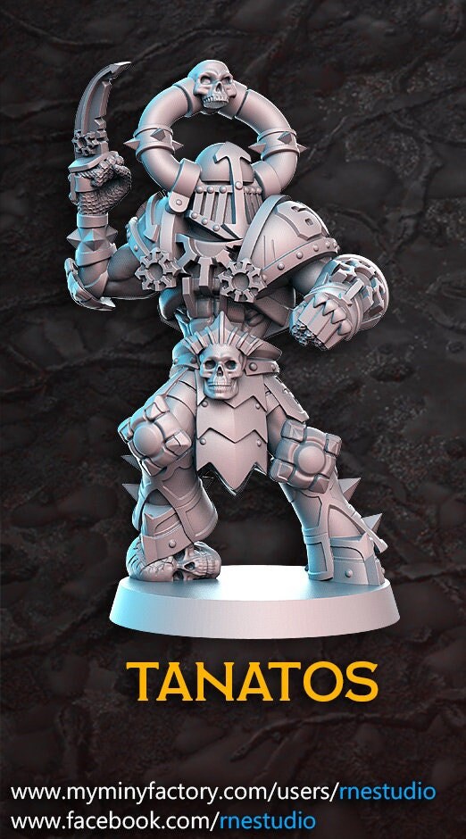 Tanatos - 3D Printed Miniature - Fantasy Miniature -Tabletop  Miniature - resin miniature - D&D - RN Estudio  DnD