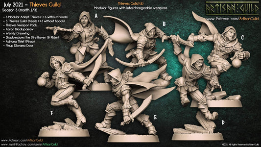 Thieves Guild Cowled - 3D Printed Miniature - Sci-fi  Miniature - Fantasy Miniature -Tabletop  Miniature  - D&D - DnD