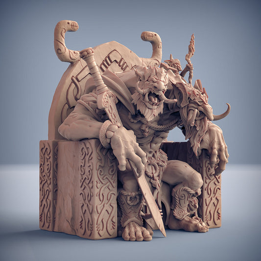 Troll King - Tabletop  miniature - Fantasy - 32mm - D&D  Resin Miniature - Artisan Guild