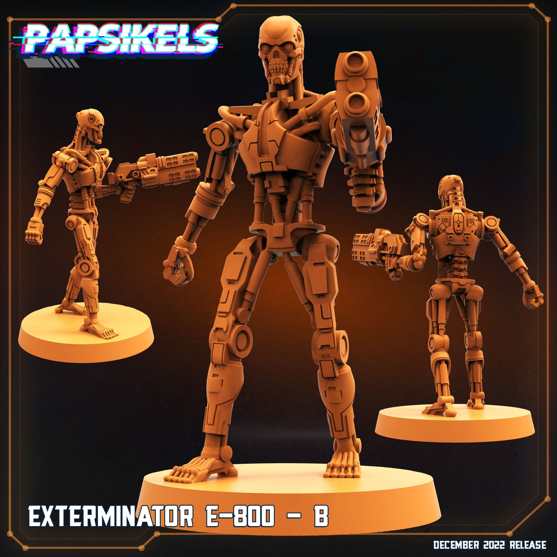 E-800 exterminators - Resin Miniature - Tabletop miniature - Fantasy Miniature - 32mm - D&D - Sci-fi Miniature - Papsikel