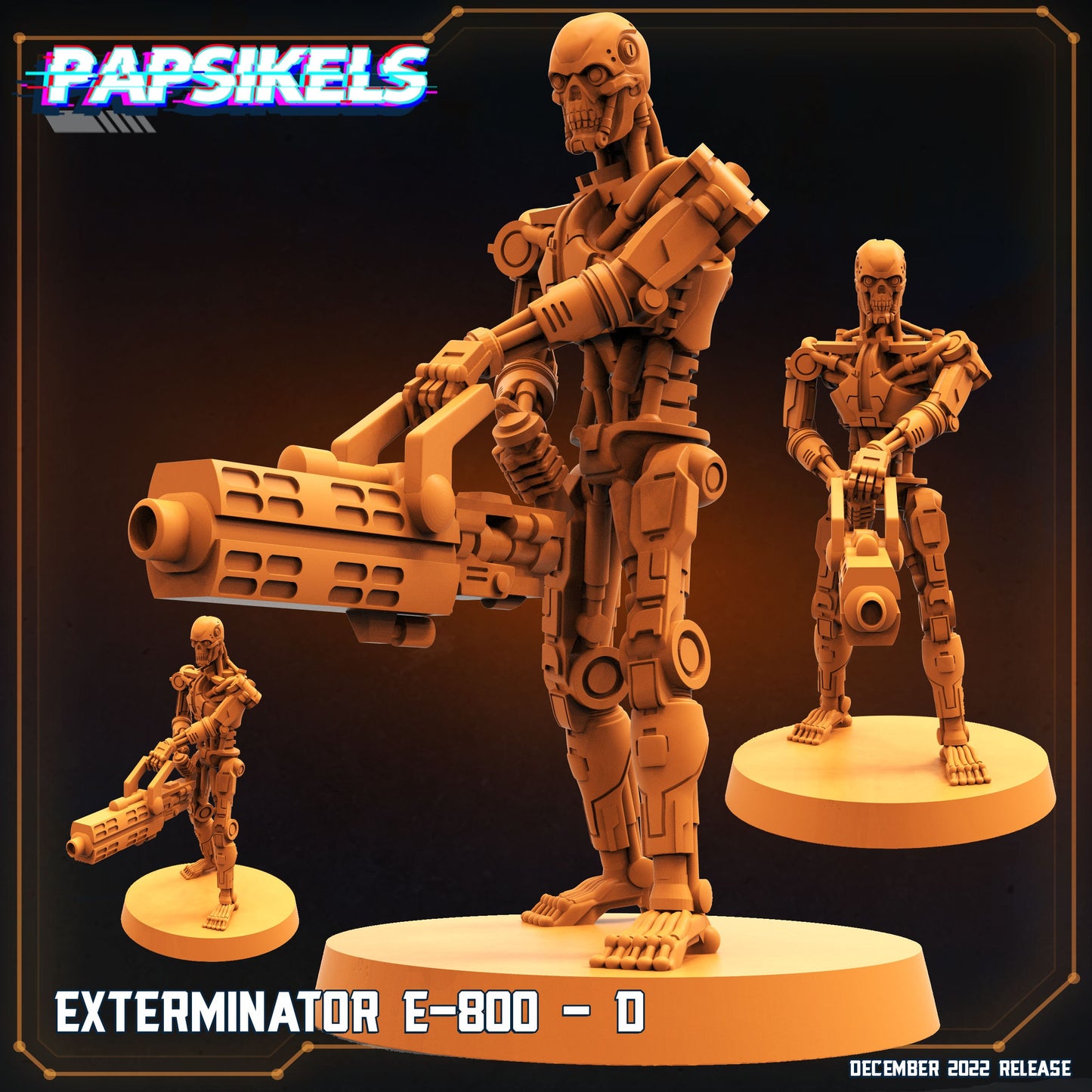 E-800 exterminators -  Resin Miniature - Tabletop  miniature - Fantasy Miniature - 32mm - D&D -  Sci-fi Miniature - Papsikel